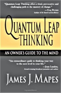 Gray and gold book cover picture - Quantum Leap Thinking. Writers Arcanum Book Reviews - Quantum Leap Thinking by James J. Mapes